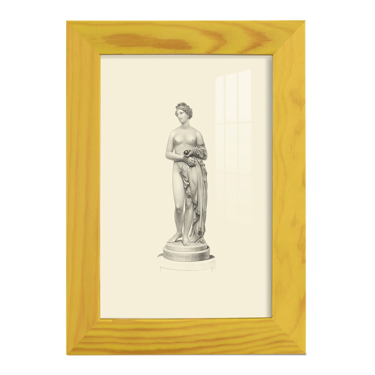 Classical Statuary I -Framed Print w/glass-Sunflower Yellow