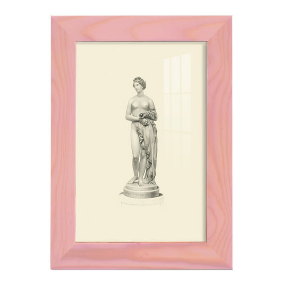 Classical Statuary I -Framed Print w/glass-Sunset Pink