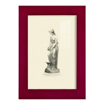 Classical Statuary II -Framed Print w/glass-Cherry Red