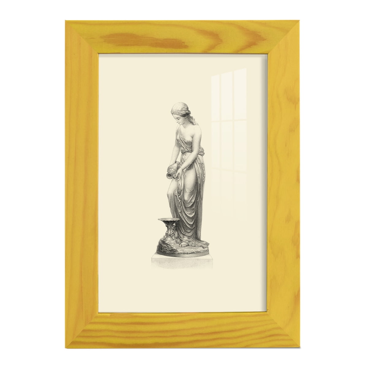 Classical Statuary II -Framed Print w/glass-Sunflower Yellow