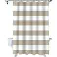 thumbnail image 1 of Classical Stripe Shower Curtain Beige Shower Curtains for Bathroom Curtain Sets with Hooks Waterproof Fabric Bath Curtain Extra Long 72" X 84", 1 of 6