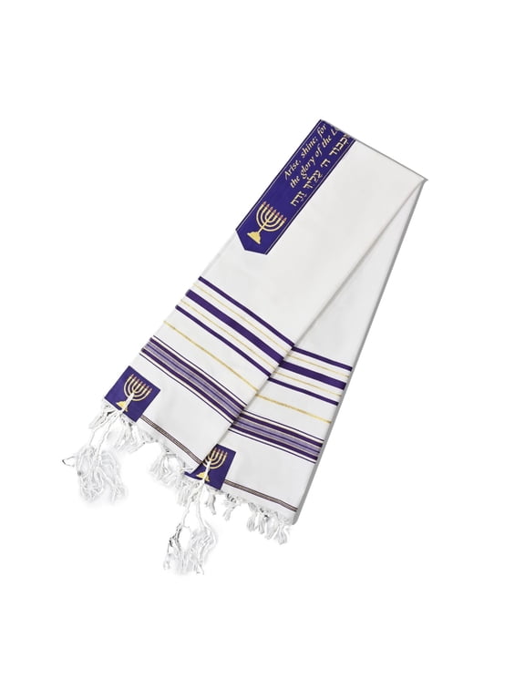 Classical Stripe Tallit Prayers Shawl 71Inch Soft Breathable Scarf For Ceremonies Men Women Unisex