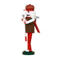 thumbnail image 1 of Classical Striped Golf Player Nutcrackers Solid Wood Base Holiday Decoration, 1 of 8