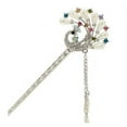 thumbnail image 1 of Classical Style Peacock Metal Rhinestones Hairpin, Silver, 1 of 1