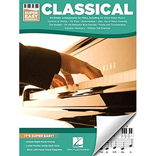 Pre-Owned Classical Super Easy Songbook 60 Famous Classical Pieces for Beginner Pianists Simplified Piano Arrangements with Chord Diagrams and Letter Notes Easy (Paperback) 1495073920 9781495073922