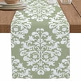 thumbnail image 1 of Classical Victorian Floral on Sage Green Table Runner-70 Inch Long Abstract Art Table Runners Linen Burlap Tablerunner for Kitchen Dining Room Holiday Party, 1 of 9