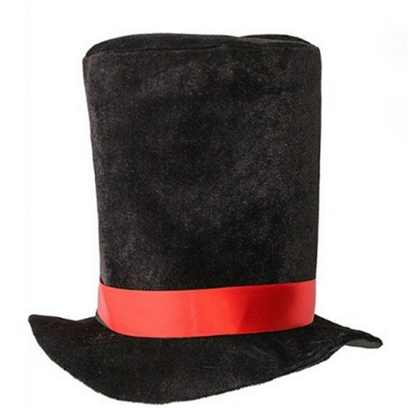 ‌Classical Winter Snowman Hat Christmas Event Essential Stylish Top Hat for Men Ribbon Decoration Headgear for Holiday