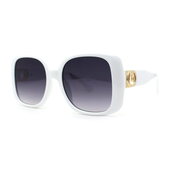 Classical Womens Oversize 1990s Oversized Butterfly Fashion Sunglasses White Smoke