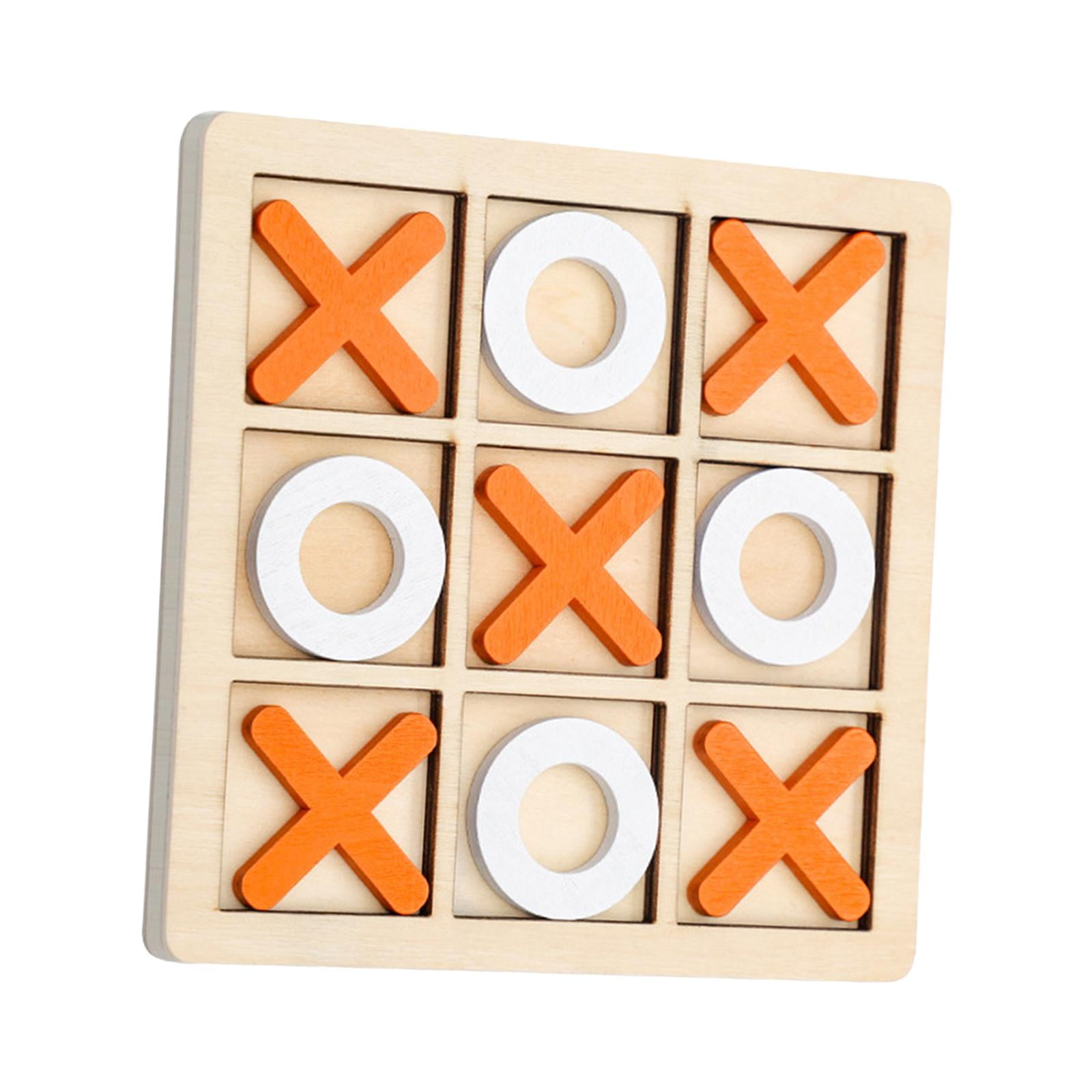 Classical Wood Tic TAC Toe Game Set Chess Board Game Funny Table Game Tabletop Blocks