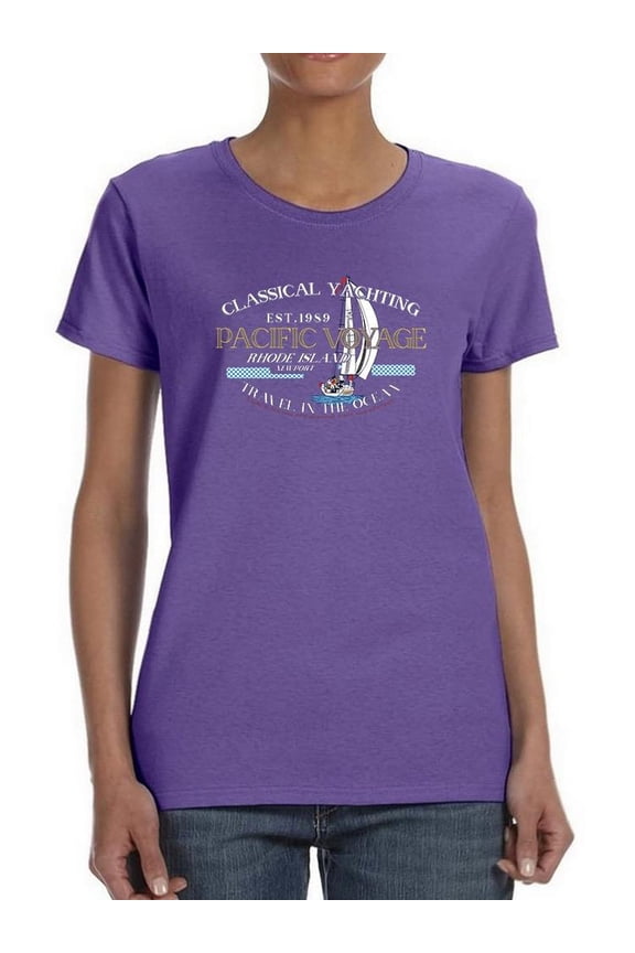 Classical Yachting Shaped T-Shirt Women -Image by Shutterstock, Female Medium