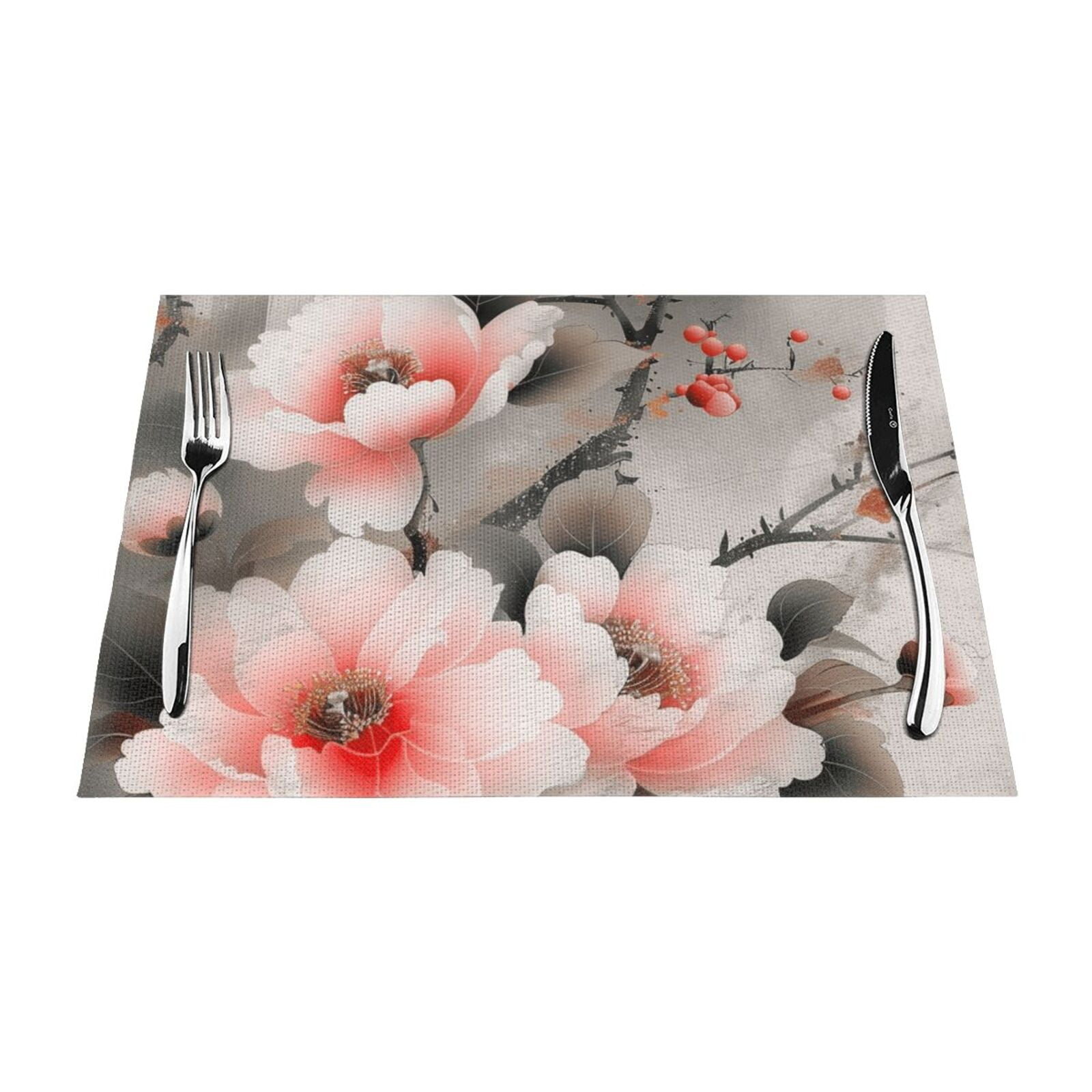 Classical painting flowers mat, heatresistant dining table mat