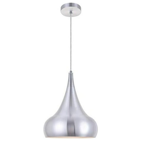 Classically Modern Ceiling Decorative Aluminum Circa 1 Light Burnished Nickel Pendant - 11.5"Lx11.5"Wx15"H