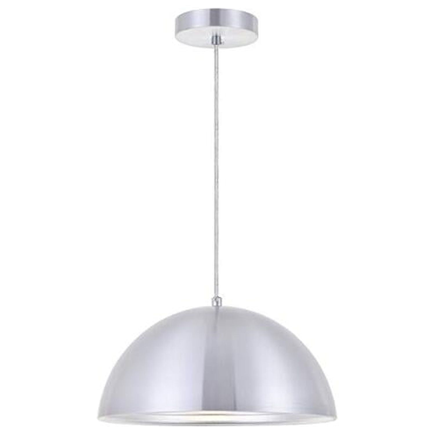 Classically Modern Burnished Nickel Aluminum Pendant - 11.5"x6.5"