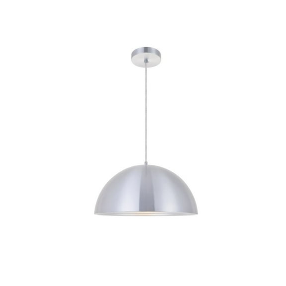 Classically Modern Ceiling Decorative Aluminum Circa 1 Light Burnished Nickel Pendant - 15.5"Lx15.5"Wx8"H