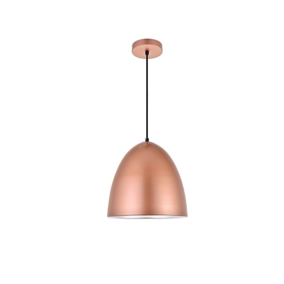 Classically Modern Ceiling Decorative Aluminum Circa 1 Light Honey Gold Pendant - 11.5"Lx11.5"Wx12"H