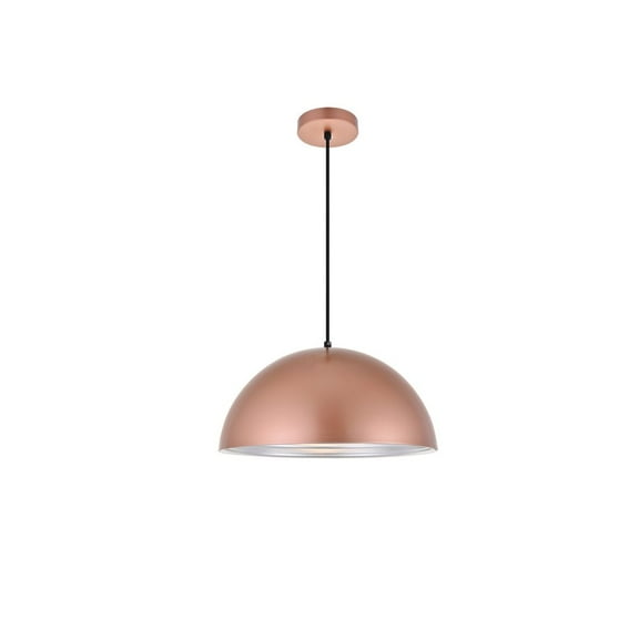 Classically Modern Ceiling Decorative Aluminum Circa 1 Light Honey Gold Pendant - 15.5"Lx15.5"Wx8"H
