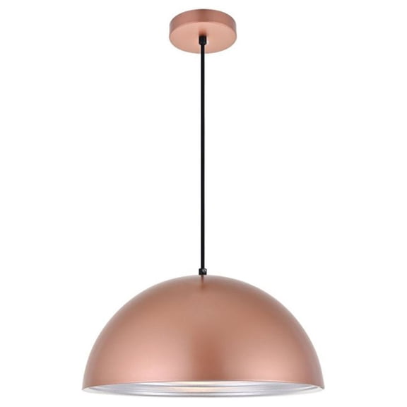 Classically Modern Ceiling Decorative Aluminum Circa 1 Light Honey Gold Pendant - 15.5"Lx15.5"Wx8"H
