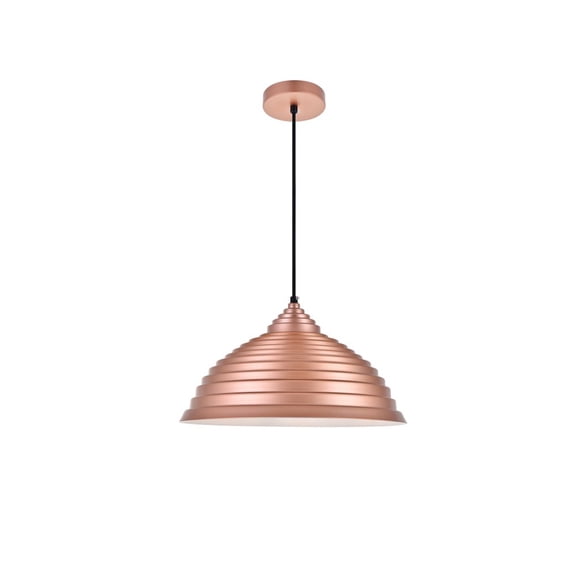 Classically Modern Ceiling Decorative Aluminum Circa 1 Light Honey Gold Pendant
