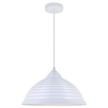 Classically Modern Ceiling Decorative Aluminum Circa 1 Light White Pendant - 15.5"Lx15.5"Wx9.5"H