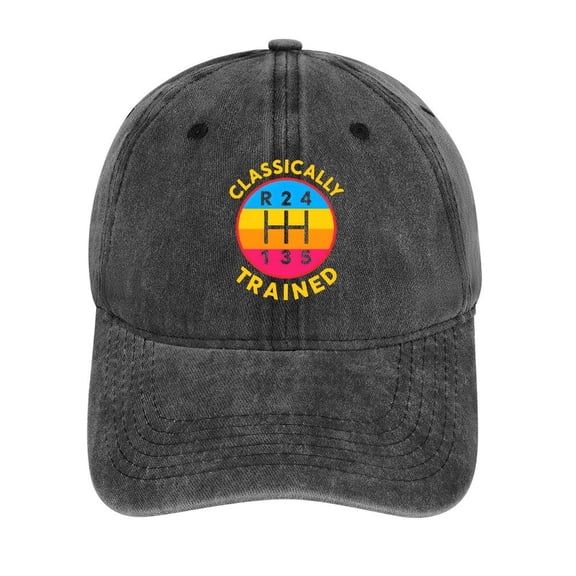 Classically Trained Charcoal Baseball Cap for Men Women, Adjustable Snapback Hats Cotton Hat