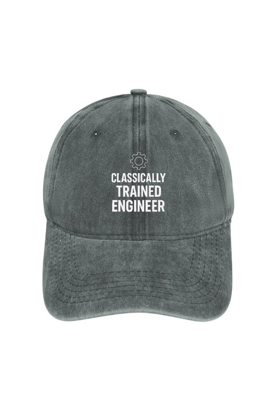 Classically Trained Engineer Gray Classic Unisex Cotton Adjustable Baseball Cap – Plain Dad Hat