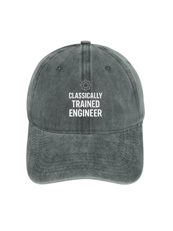 Classically Trained Engineer Gray Classic Unisex Cotton Adjustable Baseball Cap – Plain Dad Hat