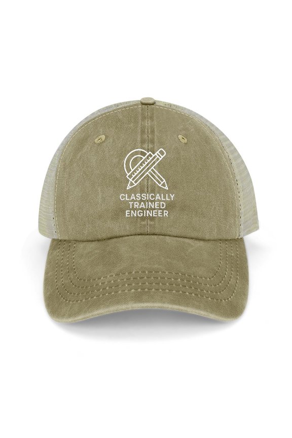 Classically Trained Engineer Khaki Classic Unisex Cotton Adjustable Baseball Cap – Plain Dad Hat