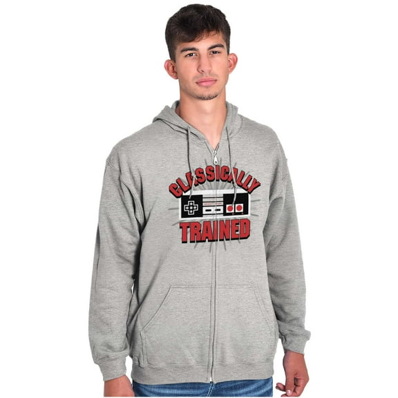 Classically Trained Game Controller Zip Up Hoodie Men's Women's Brisco Brands X