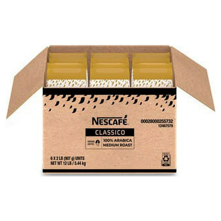 Classico 100% Arabica Roast Ground Coffee, Medium Blend, 2 lb Bag, 6/Carton Classico 100% Arabica Roast Ground Coffee, Medium Blend, 2 lb Bag, 6/Carton