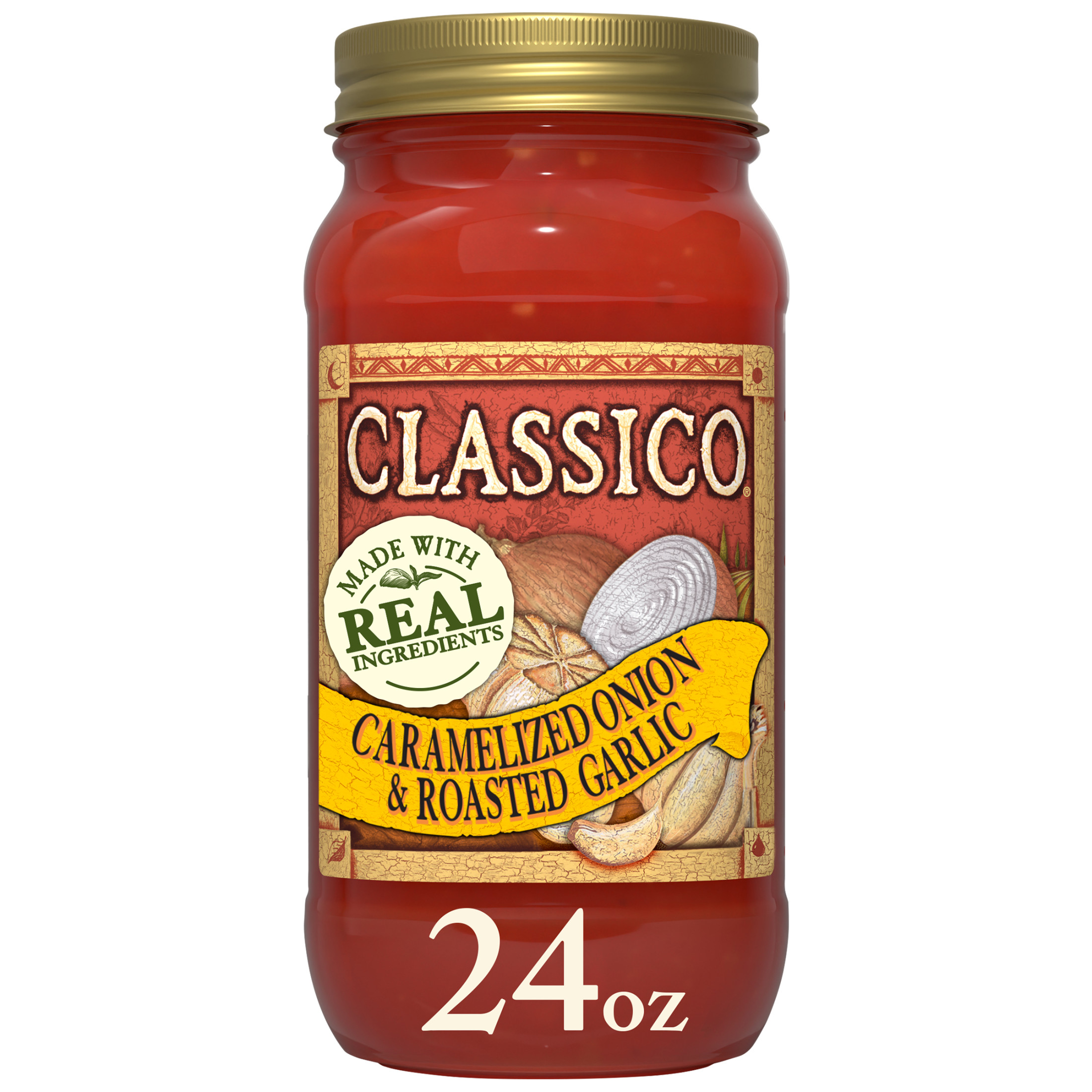 Classico Caramelized Onion & Roasted Garlic Pasta Sauce, 24 oz Jar