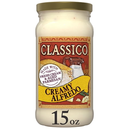 Classico Creamy Alfredo Pasta Sauce, 15 oz Jar