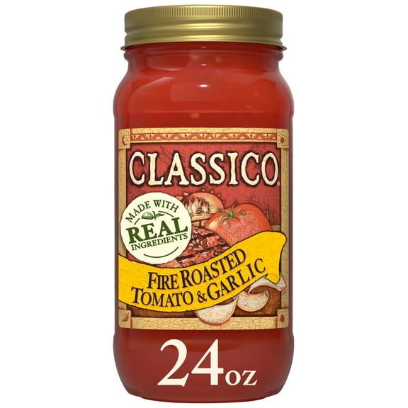 Classico Fire Roasted Tomato & Garlic Pasta Sauce, 24 oz Jar