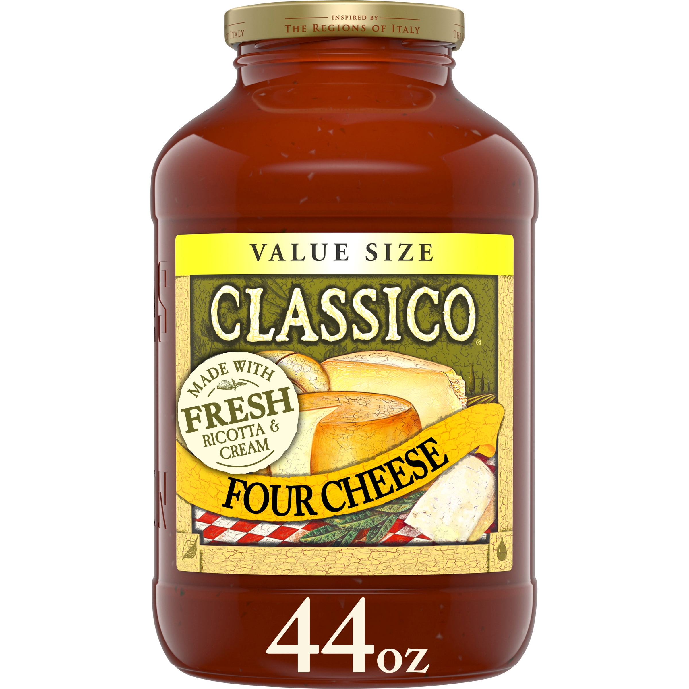 Classico Four Cheese Spaghetti Pasta Sauce Value Size, Gluten Free, 44