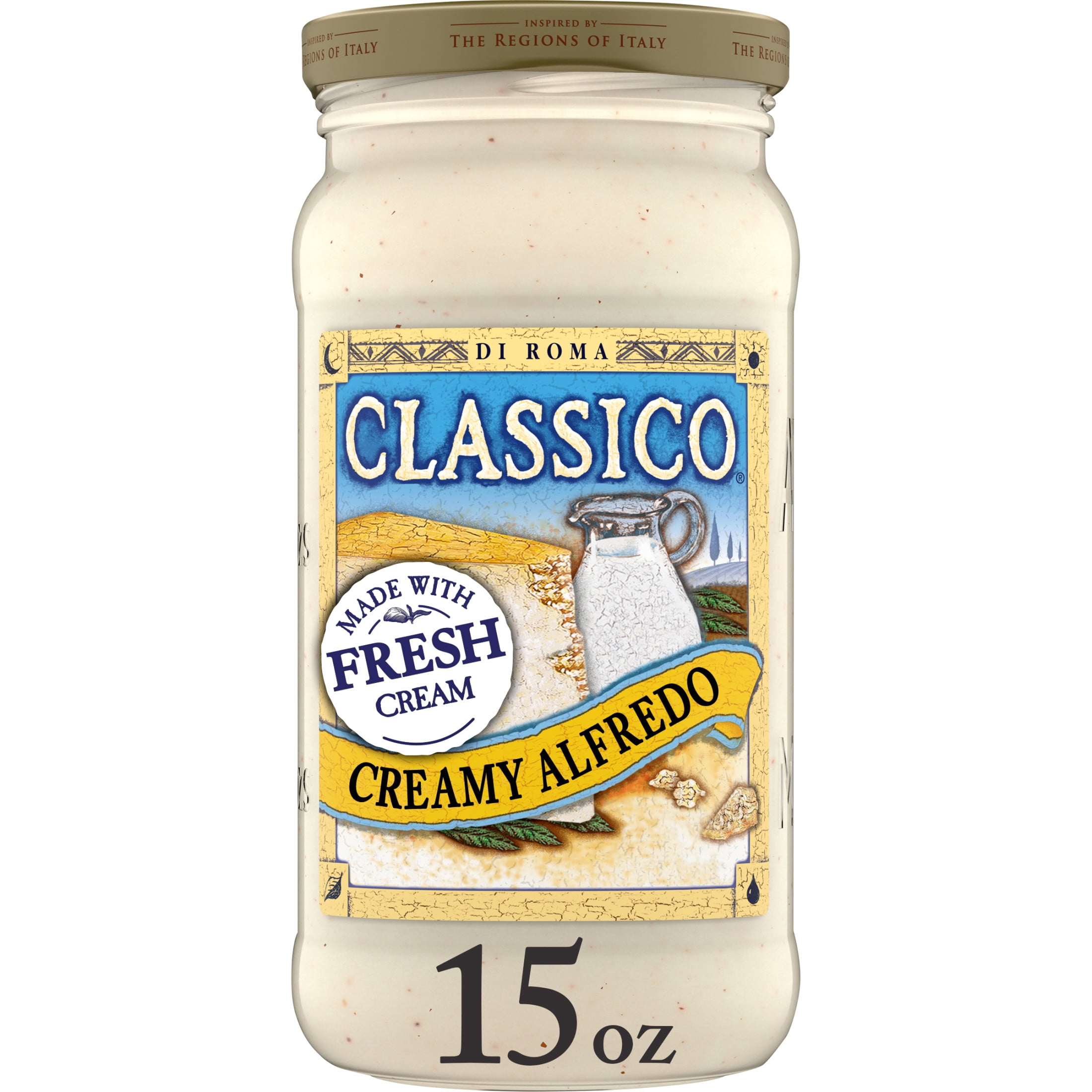 Classico Light Creamy Alfredo Pasta Sauce, 15 oz Jar