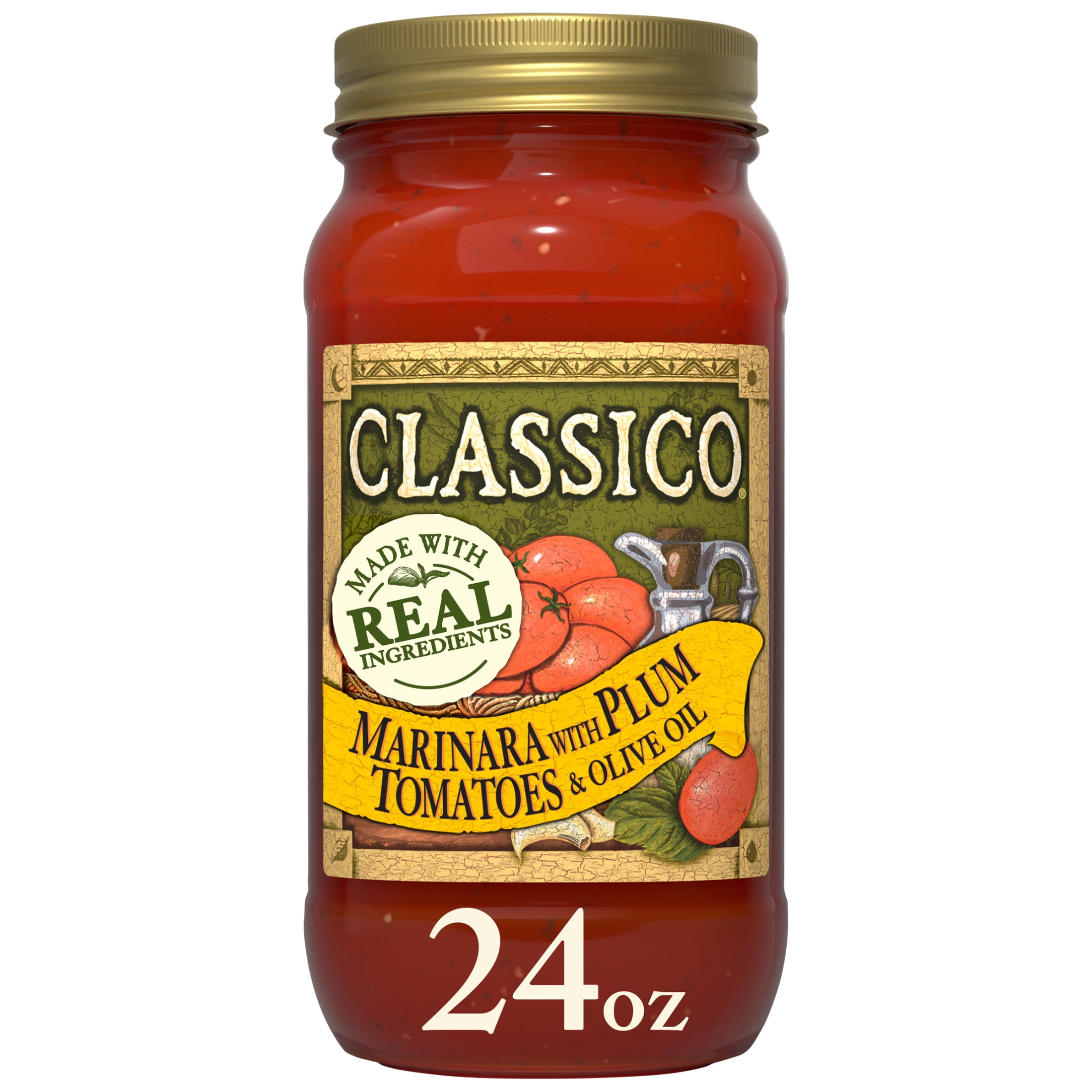 Classico Marinara Pasta Sauce with Plum Tomatoes & Olive Oil, 24 oz Jar