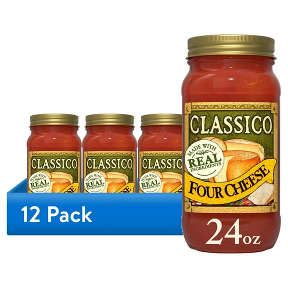 (12 pack) Classico Four Cheese Pasta Sauce, 24 oz Jar