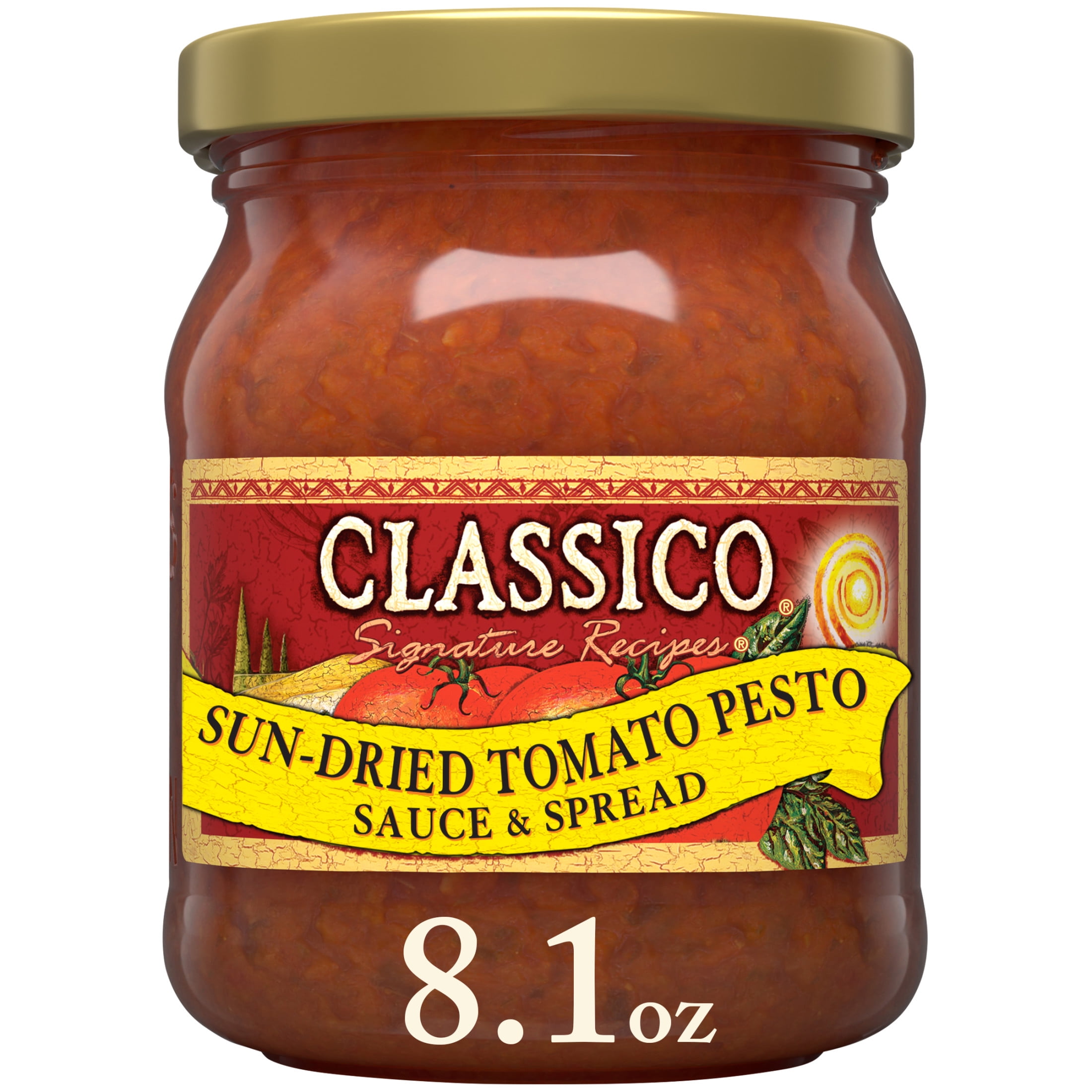 Classico Signature Recipes Sun-Dried Tomato Pesto Sauce & Spread, 8.1 oz. Jar