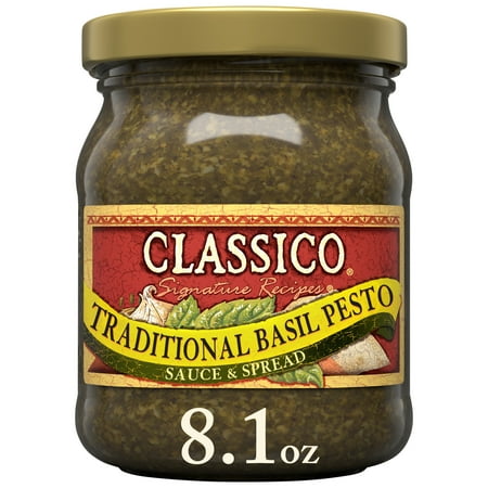 Classico Signature Recipes Traditional Basil Pesto Sauce & Spread, 8.1 oz. Jar