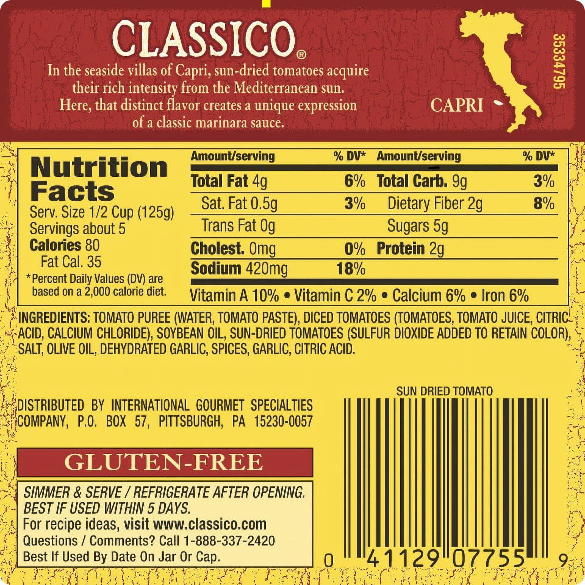 Classico?? SunDried Tomato Pasta Sauce 24 oz. Jar