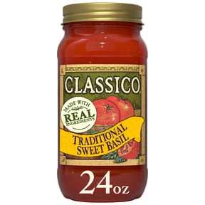 Classico Traditional Sweet Basil Pasta Sauce, 24 oz Jar