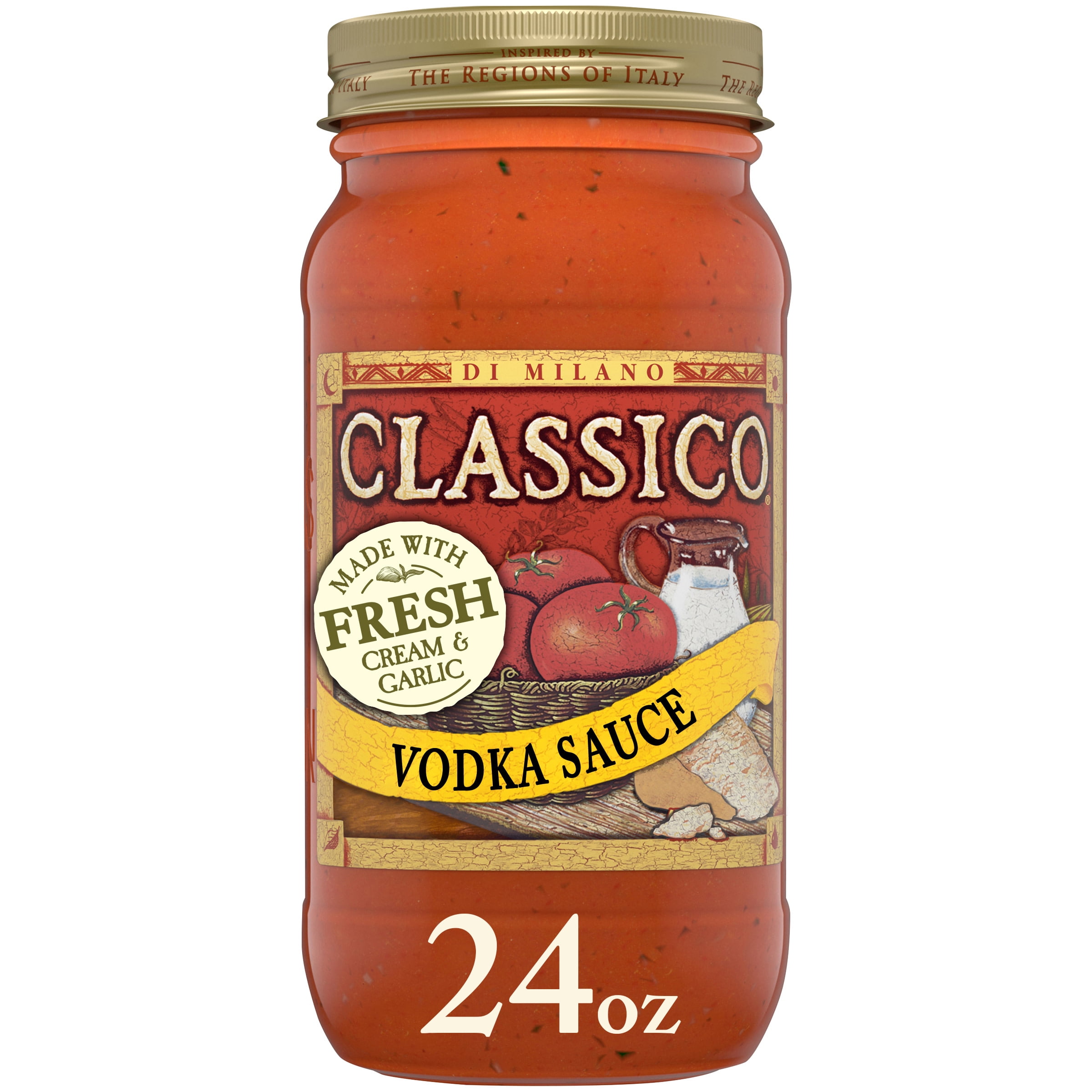 Classico Vodka Sauce Spaghetti Pasta Sauce, Gluten Free, 24 oz. Jar (appx. 5 servings)
