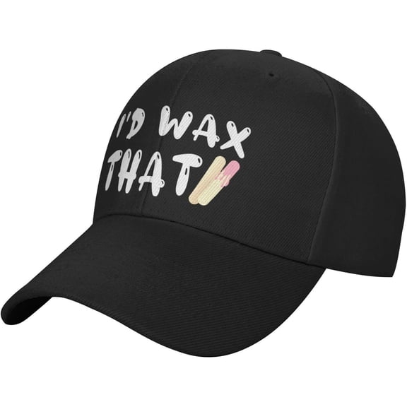 Classics Baseball Cap I'd Wax That Caps Adjustable Sports for Women Men Black