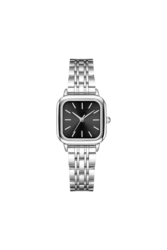 Classics Business Watches fo Women Fashion Stainless Strap Casual Analog Quartz Wrist Watch Unisex Dressy Watchs for Work Black