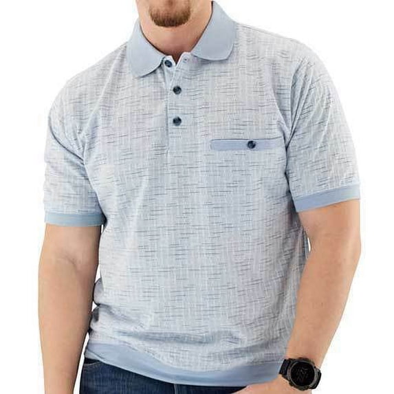 Classics By Palmland Men's Big & Tall, Light Blue Shirt With Contrasting Ends