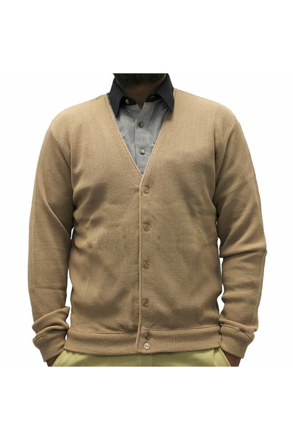 Classics By Palmland Men's Long-Sleeve Links Cardigan Sweater