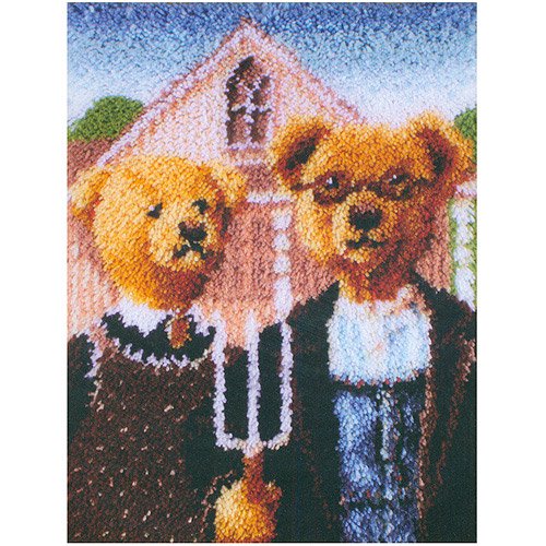 Classics Latch Hook Kit 20" x 27", Classic Bears