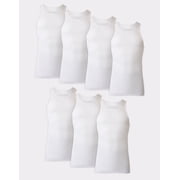 Hanes ComfortSoft Mens Tank Undershirt, White, 7-Pack M