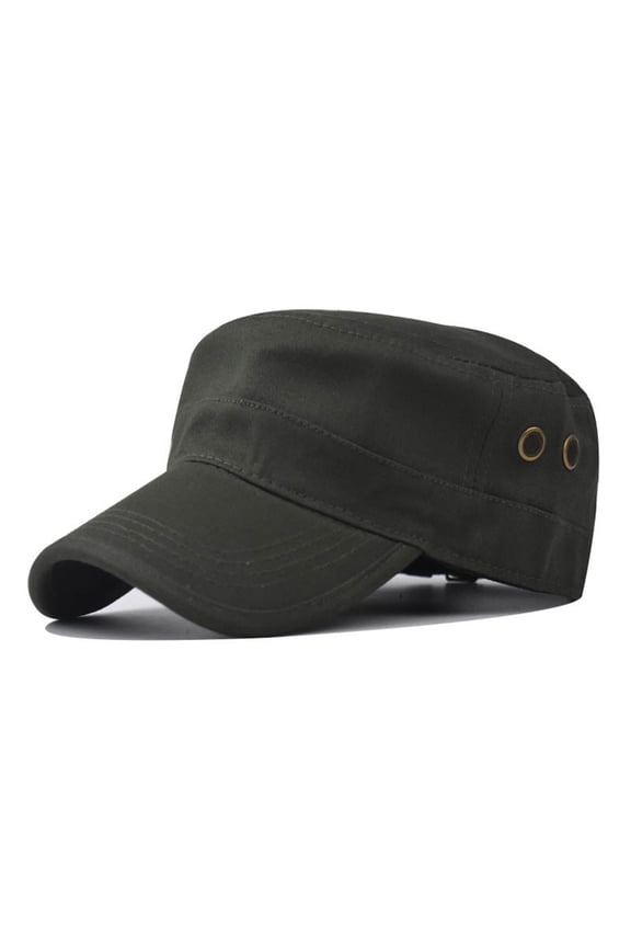 Summer Sales Classics Retro Trucker Cap LSONABXA Cadet Army Cap Style Adjustable Flat Top Cap Flat Top Cap Unisex Basic Baseball Cap