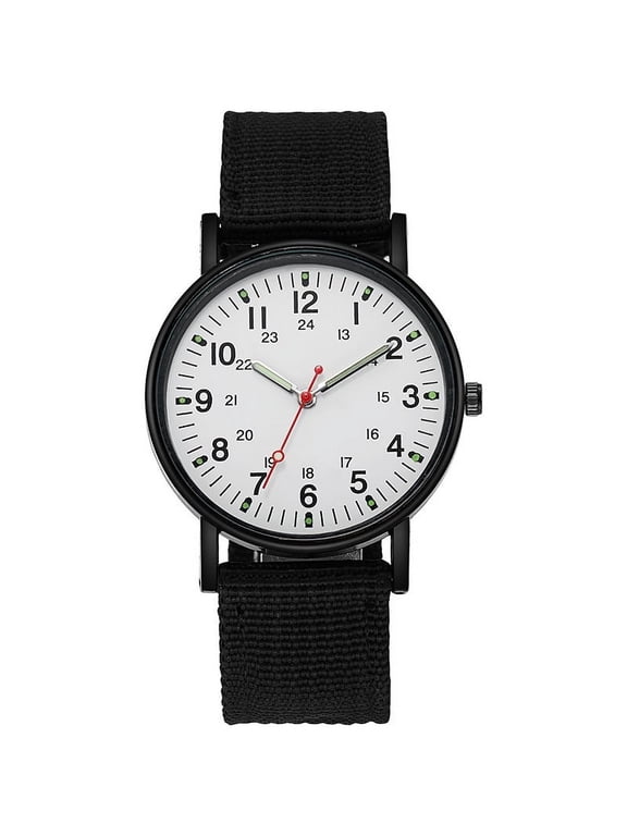 Classics Watches for Men & Women Fashion Woven Strap Casual Analog Quartz Wrist Watch Unisex Dressy Watchs for Work & Outdoor White