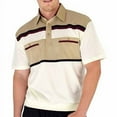 thumbnail image 1 of Classics by Palmland Horizontal Short Sleeve Banded Bottom Shirt with 2 Pockets, 1 of 3